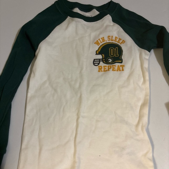 Carter's Green and White Long Sleeve Tee - Picture 4 of 7